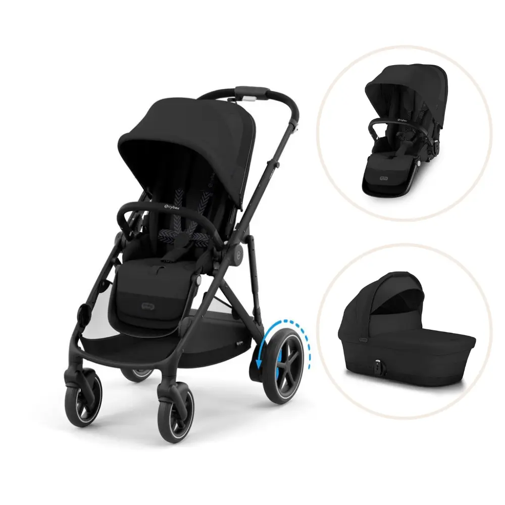 -gazelle Søskendevogn Moon Black
