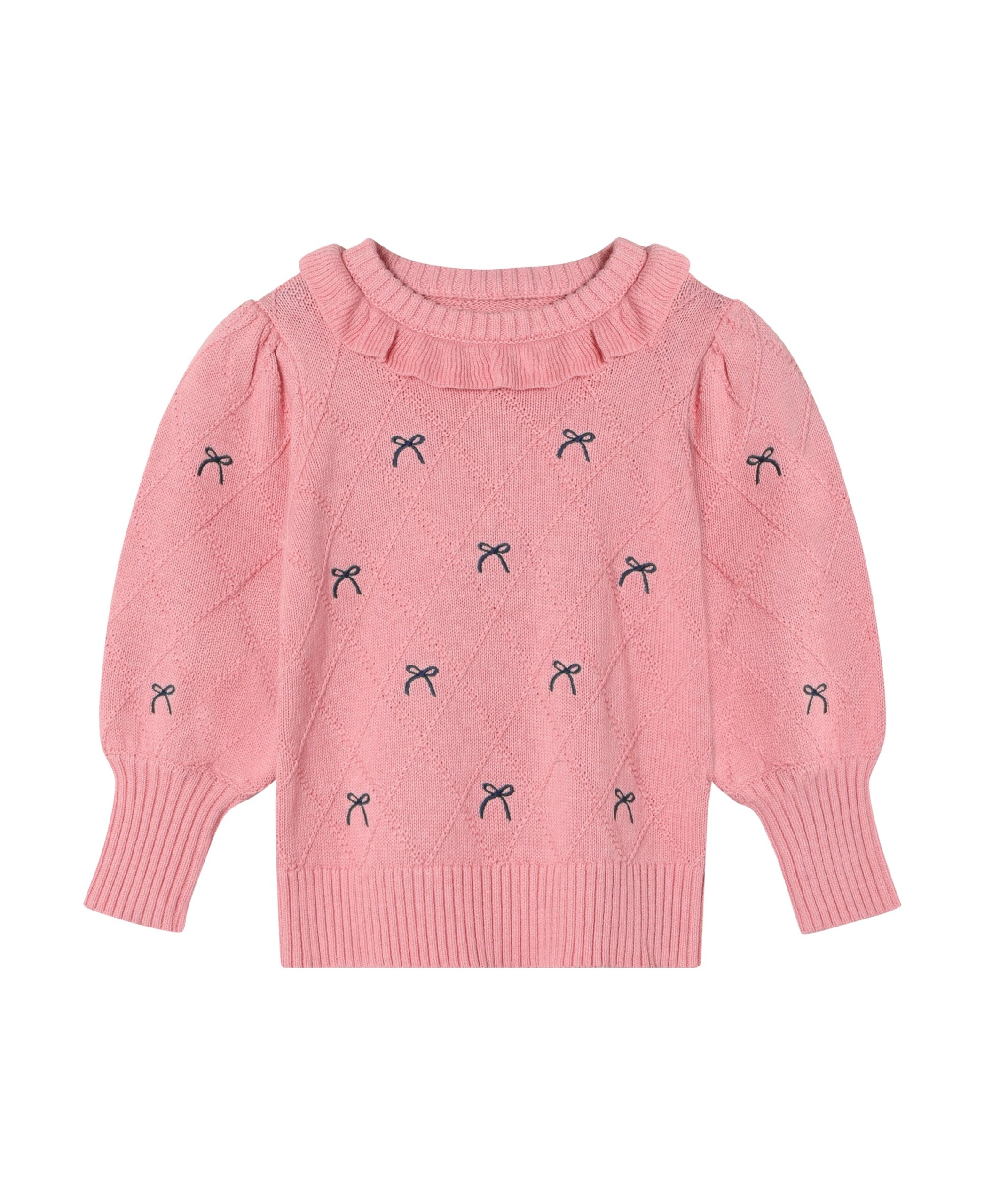 Fliink Lucie Bow Pullover Candy Pink 86 Cm