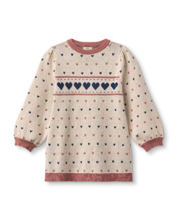 Fliink Nova Multi Heart Dress Sandshell 86 Cm