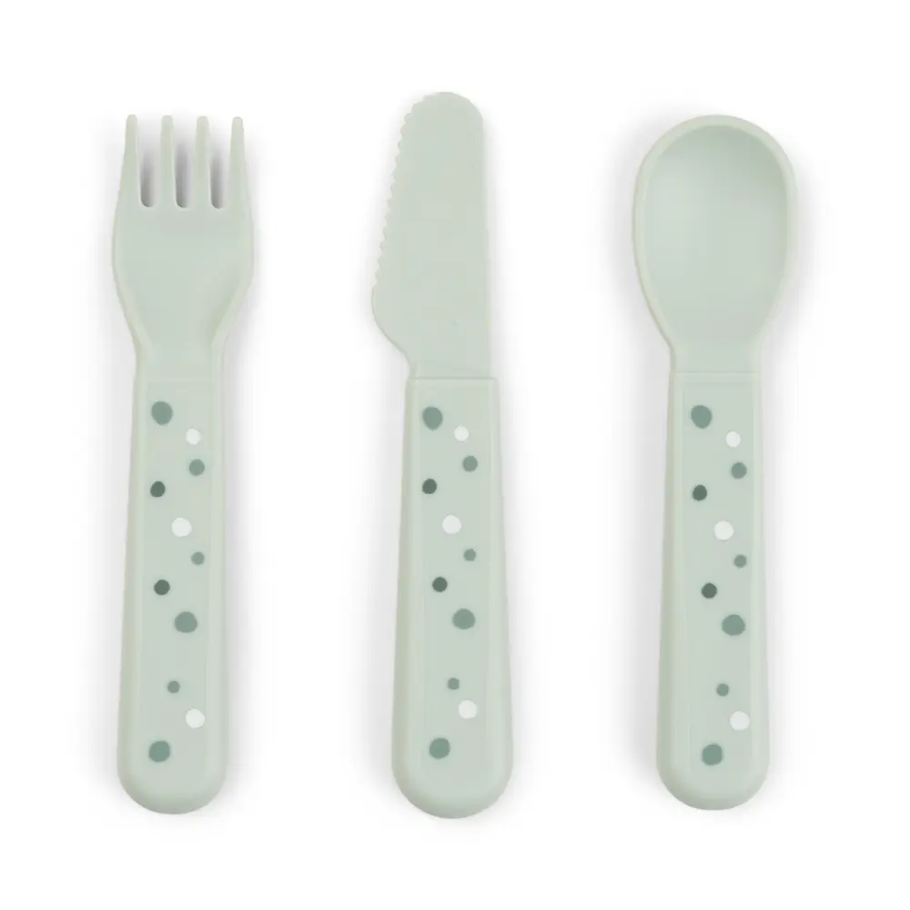 Foodie Bestiksæt Happy Dots Grøn