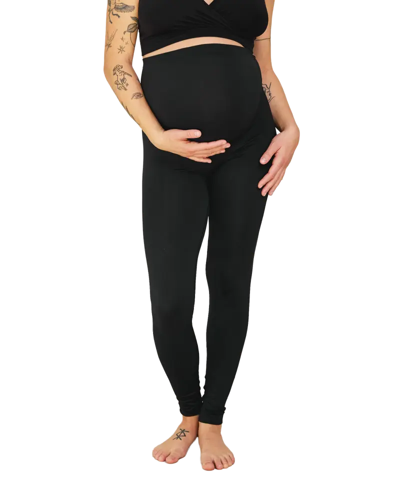 Graviditets Leggings Støtte Recycled Sort
