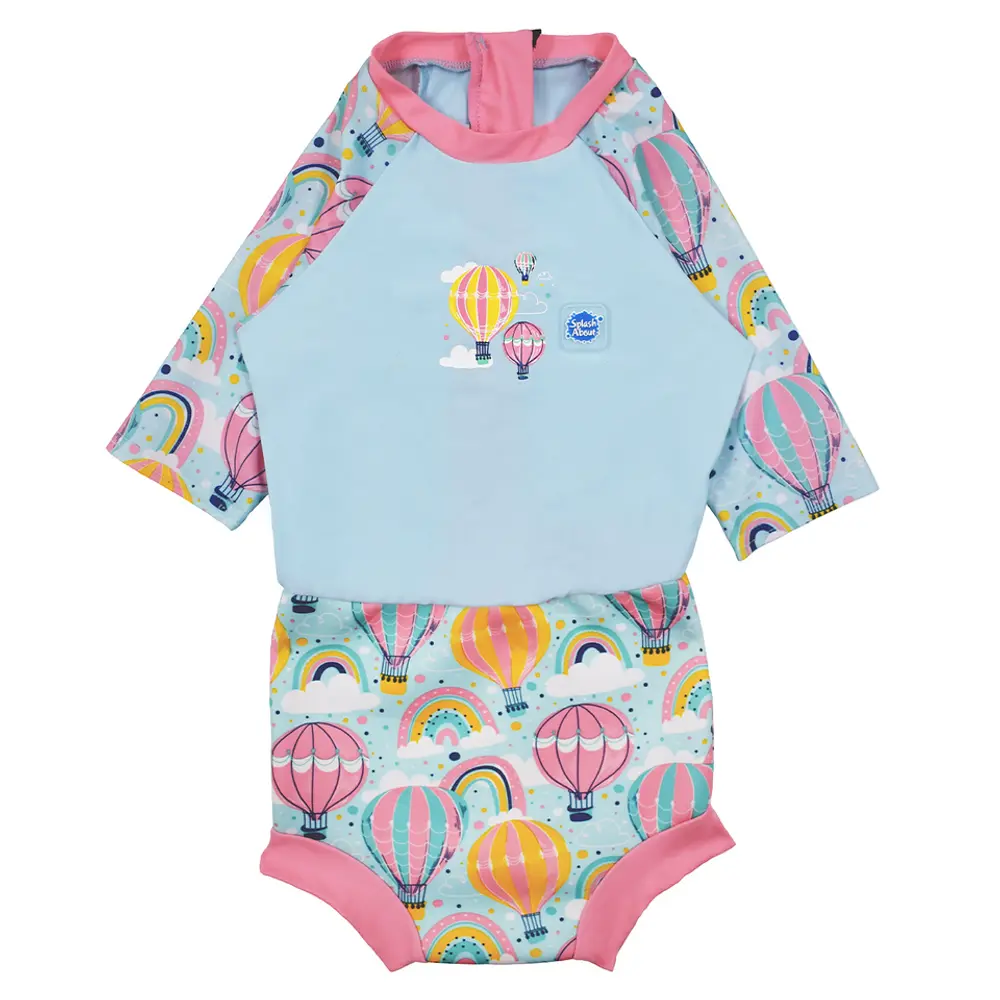 Happy Nappy Sunsuit Up Away Pink - Mdr