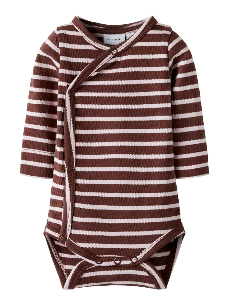Kattie Langærmet Wrap Body Bleached Mauve 56