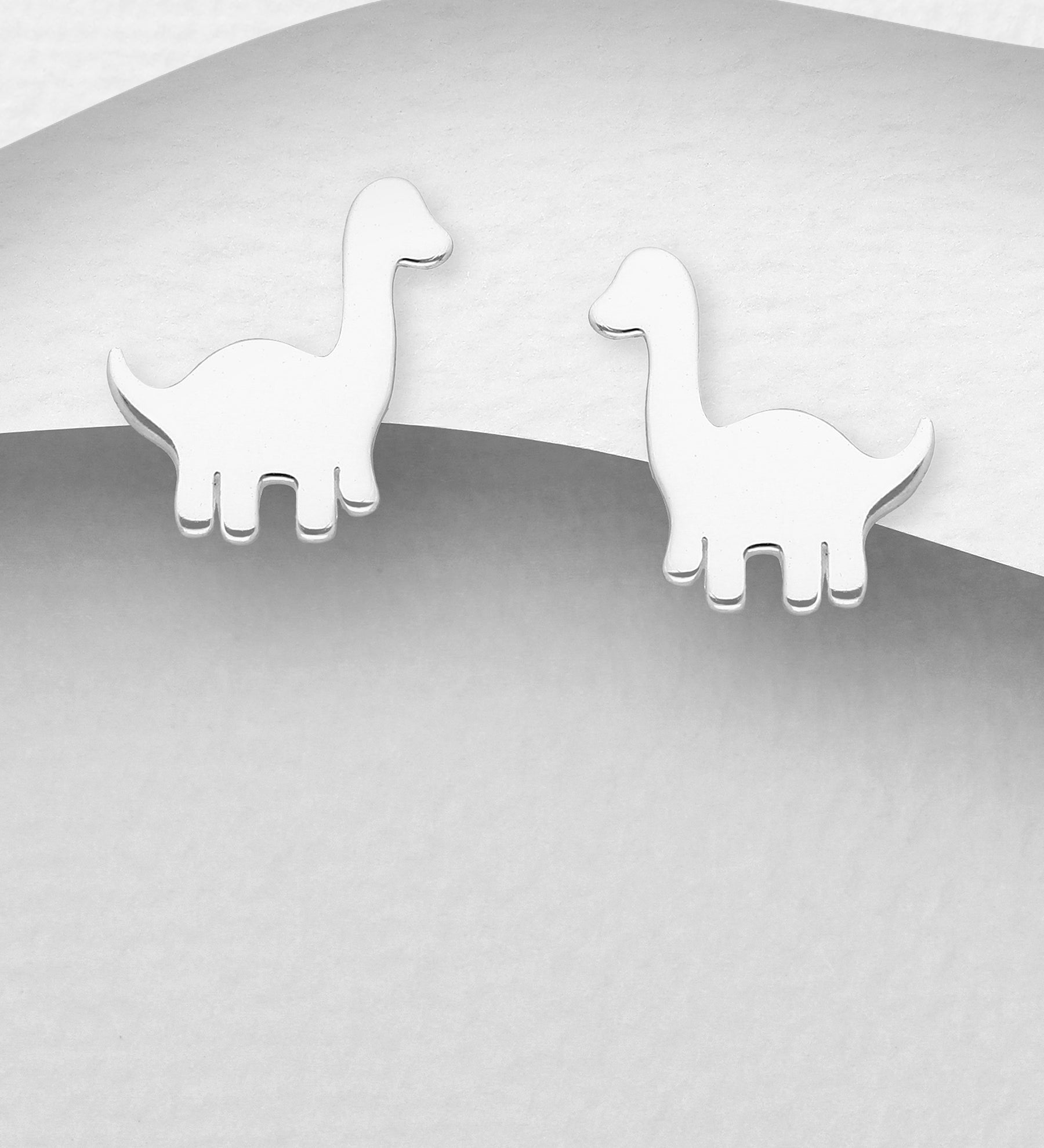 Klassisk Dino ørestikker Sølv
