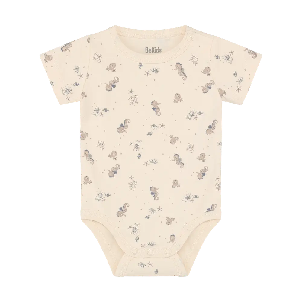 Kortærmet Body Og Shorts Sæt Folkstone Gray 50