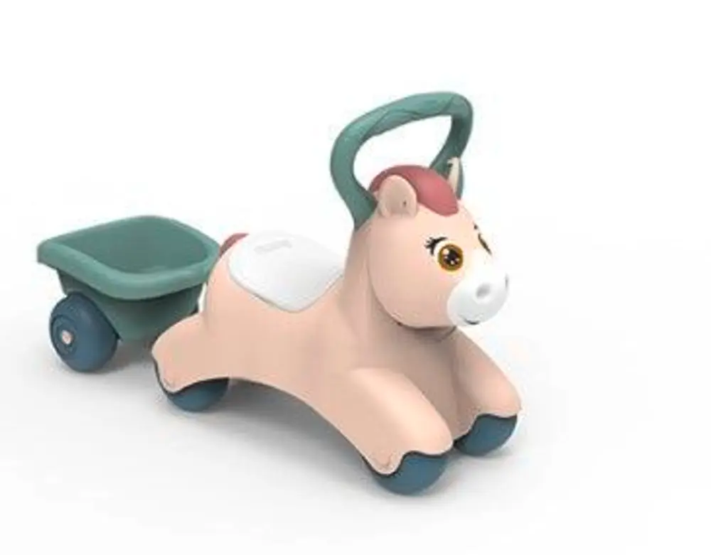 Lær-at-gå-bil-pony Med Vogn