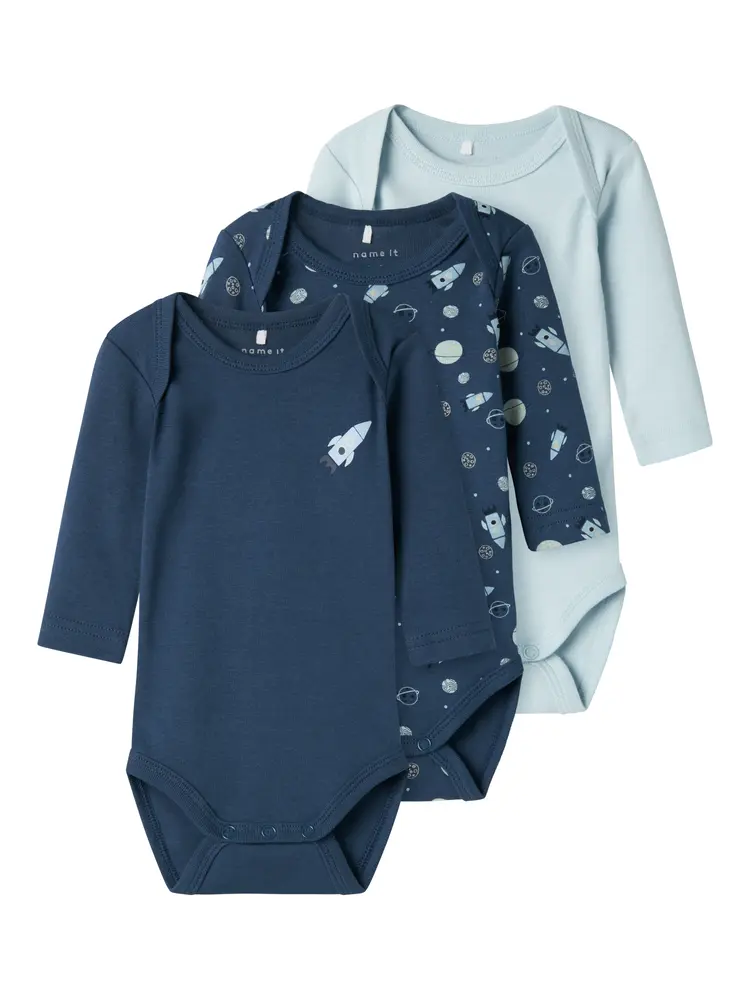 Langærmet Body -pak Dark Denim 68