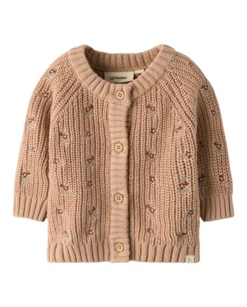 Lil Atelier Emlen Emb Ao Ls Knit Cardigan Roebuck 56 Cm