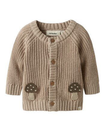 Lil Atelier Emlen Lak Knit Cardigan Oxford Tan 56 Cm
