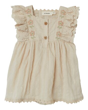 Lil Atelier Fannie Body Dress Sandshell 56 Cm