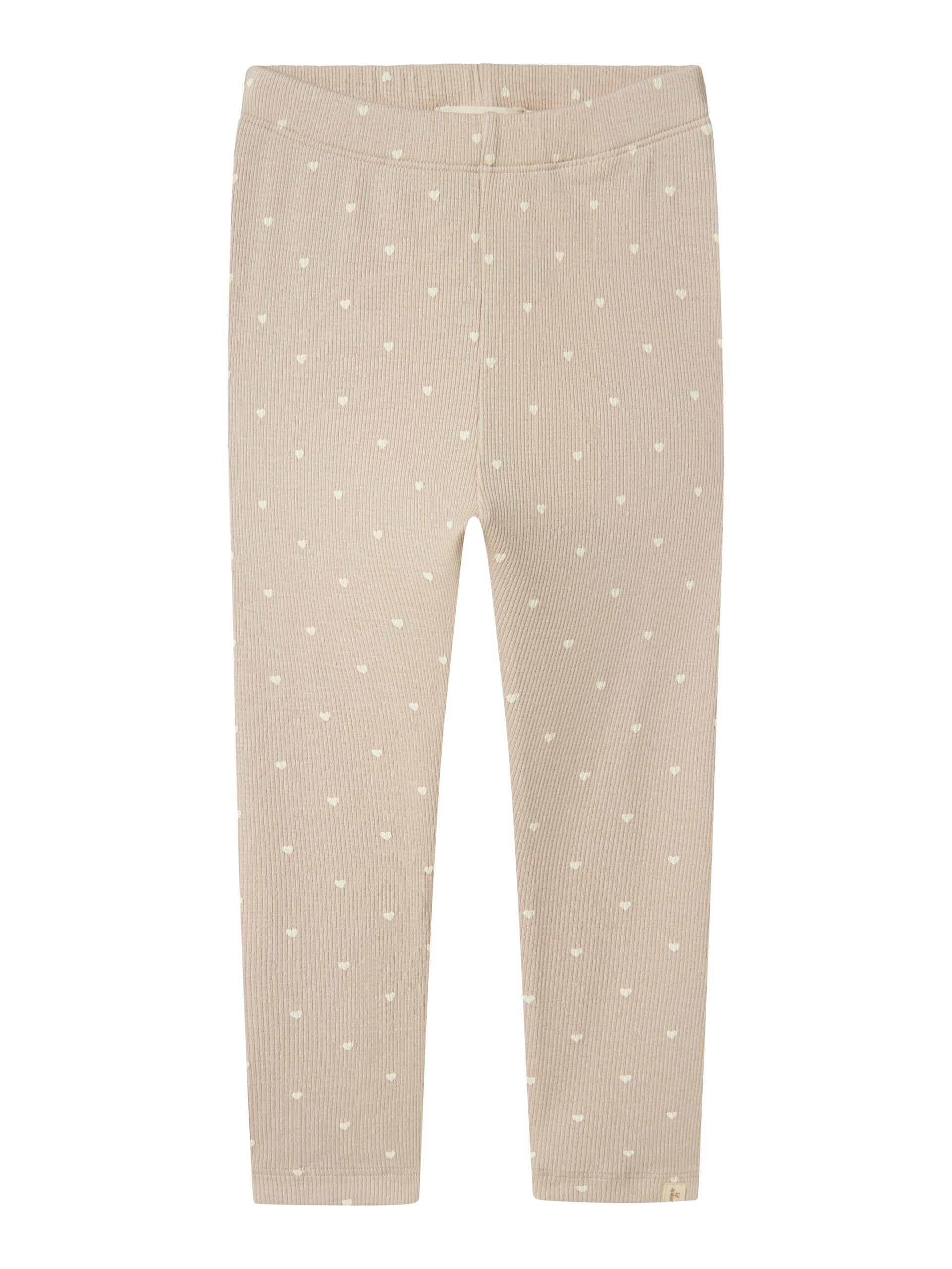 Lil Atelier Gago Slim Leggings Med Hjerter Gray Morn Heart 92 Cm