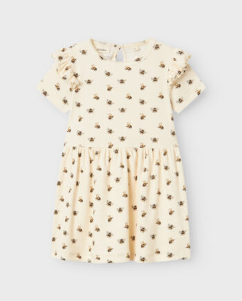 Lil Atelier Gavo Kef Dress Med Humlebi- Turtledove 92 Cm