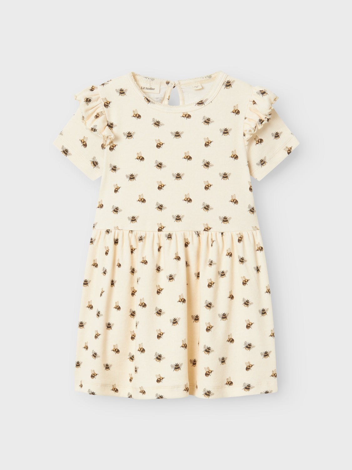 Lil Atelier Gavo Kef Dress Med Humlebi- Turtledove 92 Cm