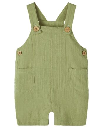 Lil Atelier Hessa Loose Overall Shorts Sage 56 Cm