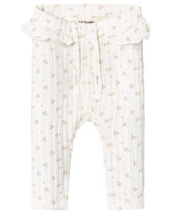 Lil Atelier Hulla Slim Leggings Coconut Milk 56 Cm
