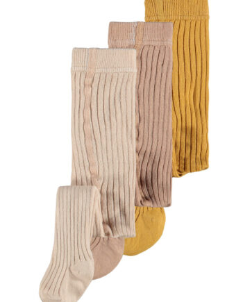 Lil Atelier Ilsa Strømpebukser   Pack Humus Melange   Bronze Mist   Almondine 50 56 Cm