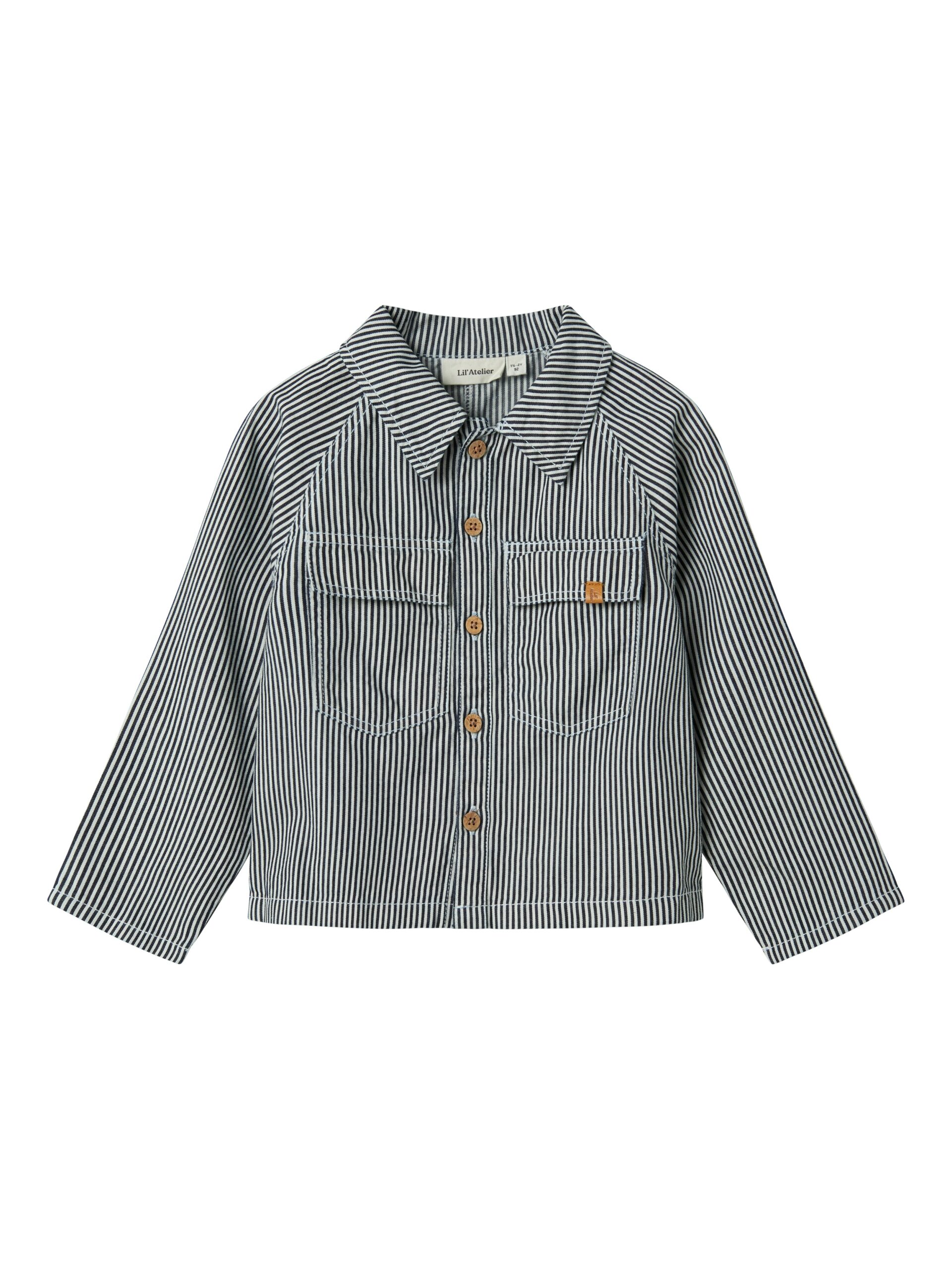 Lil Atelier Kasper Loose Twill Shirt Dark Blue Denim 92 Cm