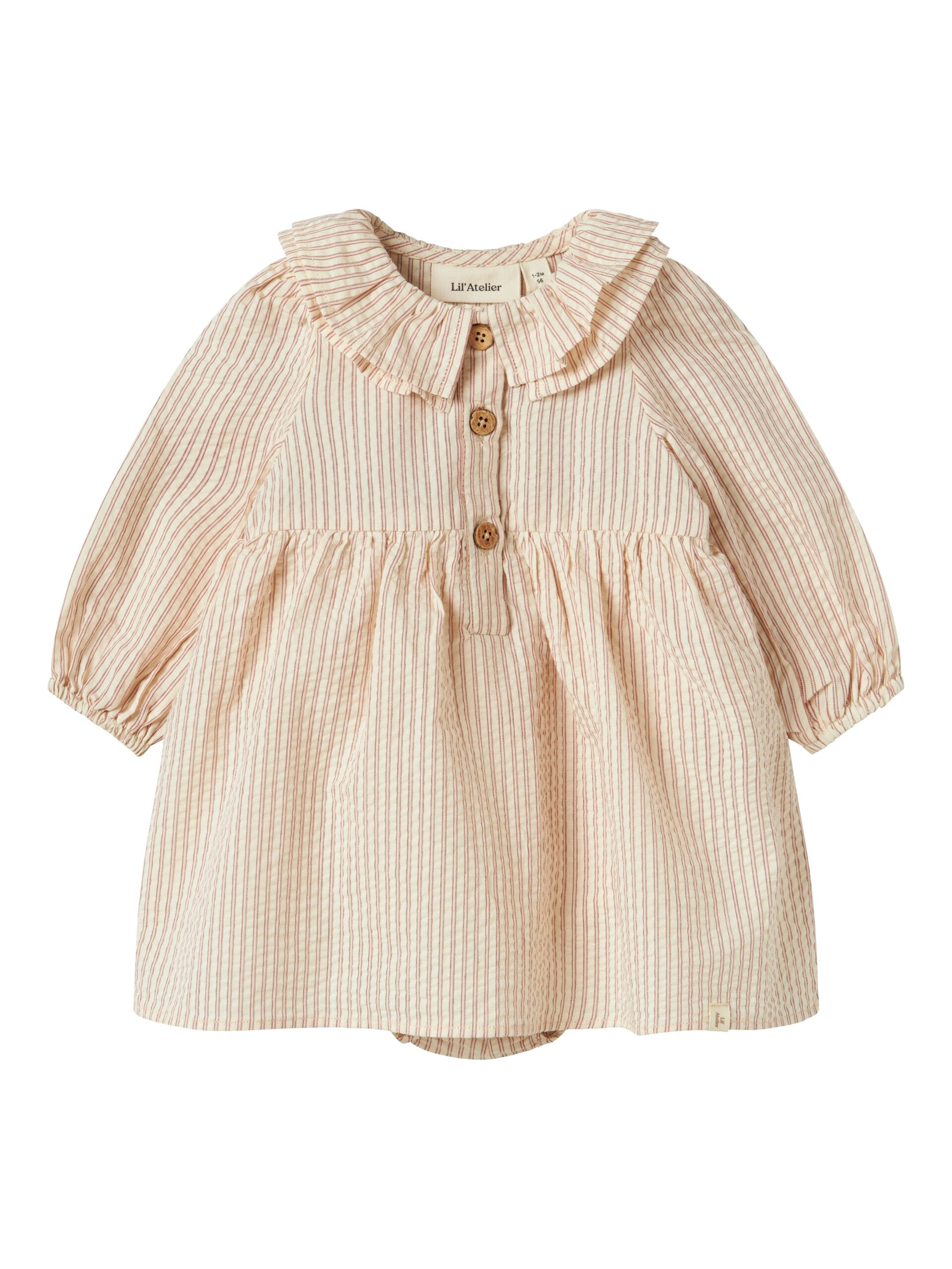 Lil Atelier Lucia Ls Body Dress Turtledove 56 Cm