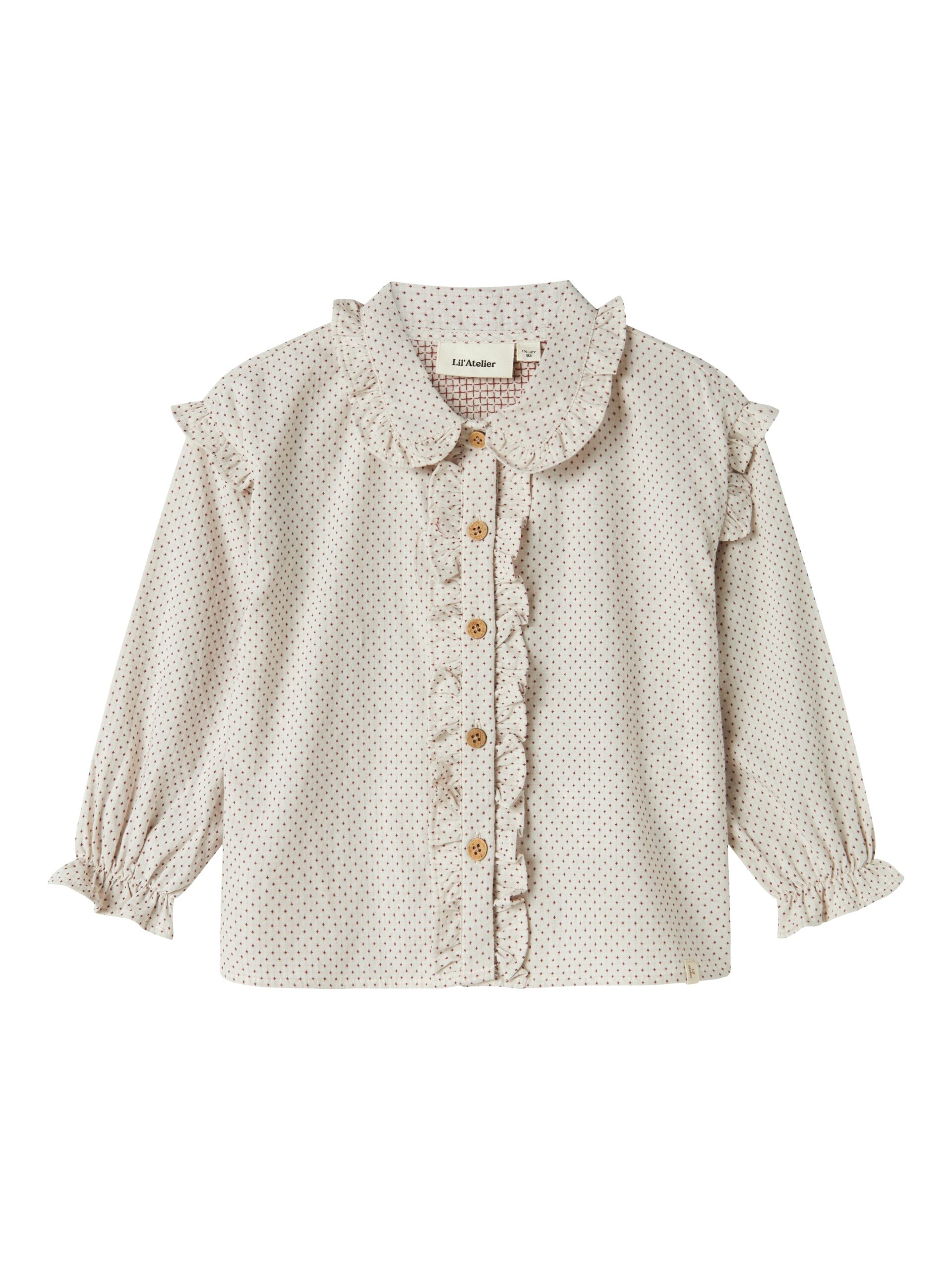 Lil Atelier Olena Loose Shirt Pastel Parchment 92 Cm