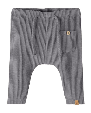 Lil Atelier Rajo Rib Loose Pant Silver Filigree 56 Cm