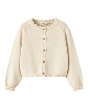 Lil Atelier Ramla Ls Short Knit Cardigan Turtledove 92 Cm