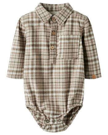 Lil Atelier Rebel Ls Body Shirt Sepia Tint 56 Cm