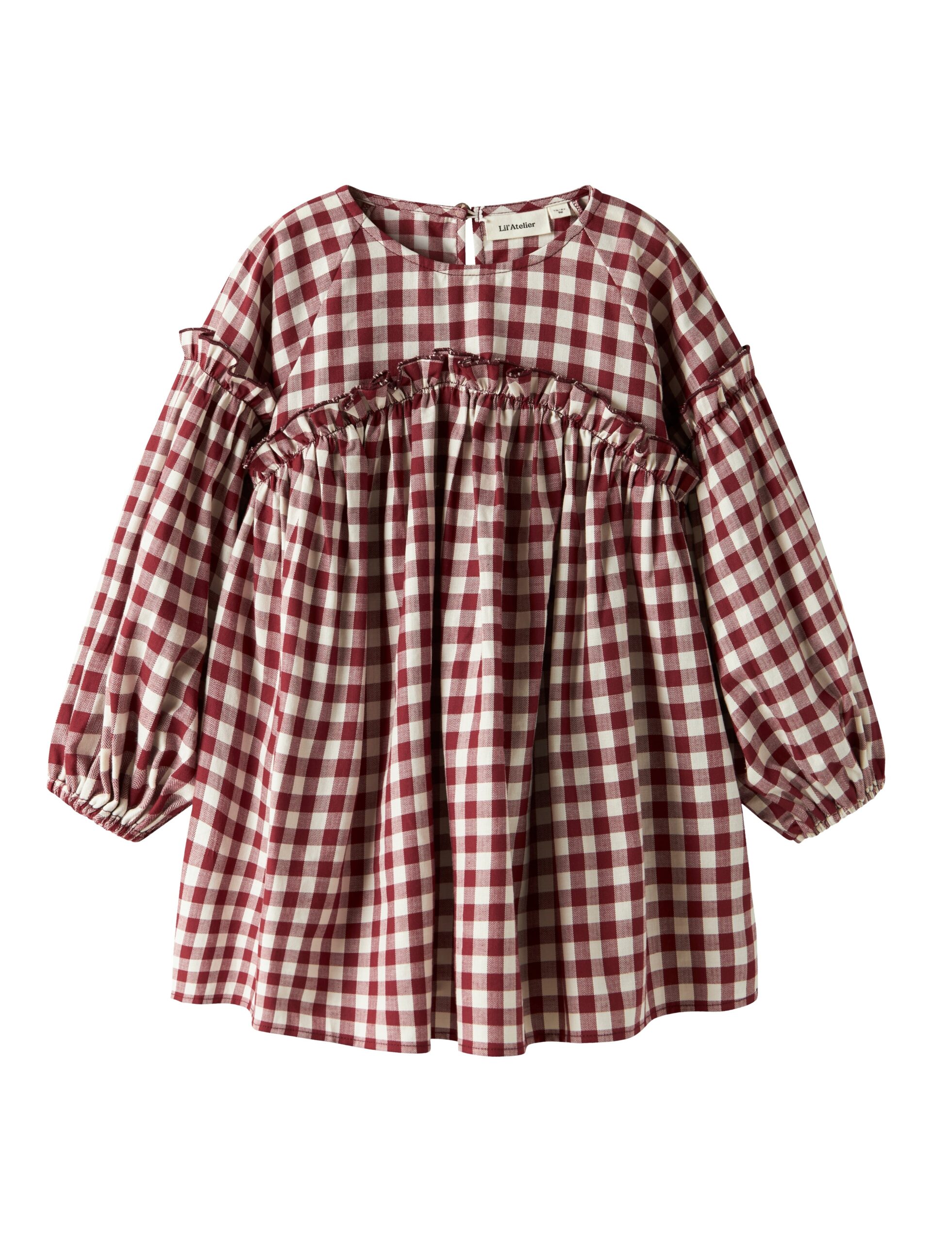 Lil Atelier Rio Ls Loose Dress Red Dahlia 92 Cm