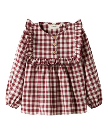 Lil Atelier Rio Ls Loose Shirt Red Dahlia 92 Cm