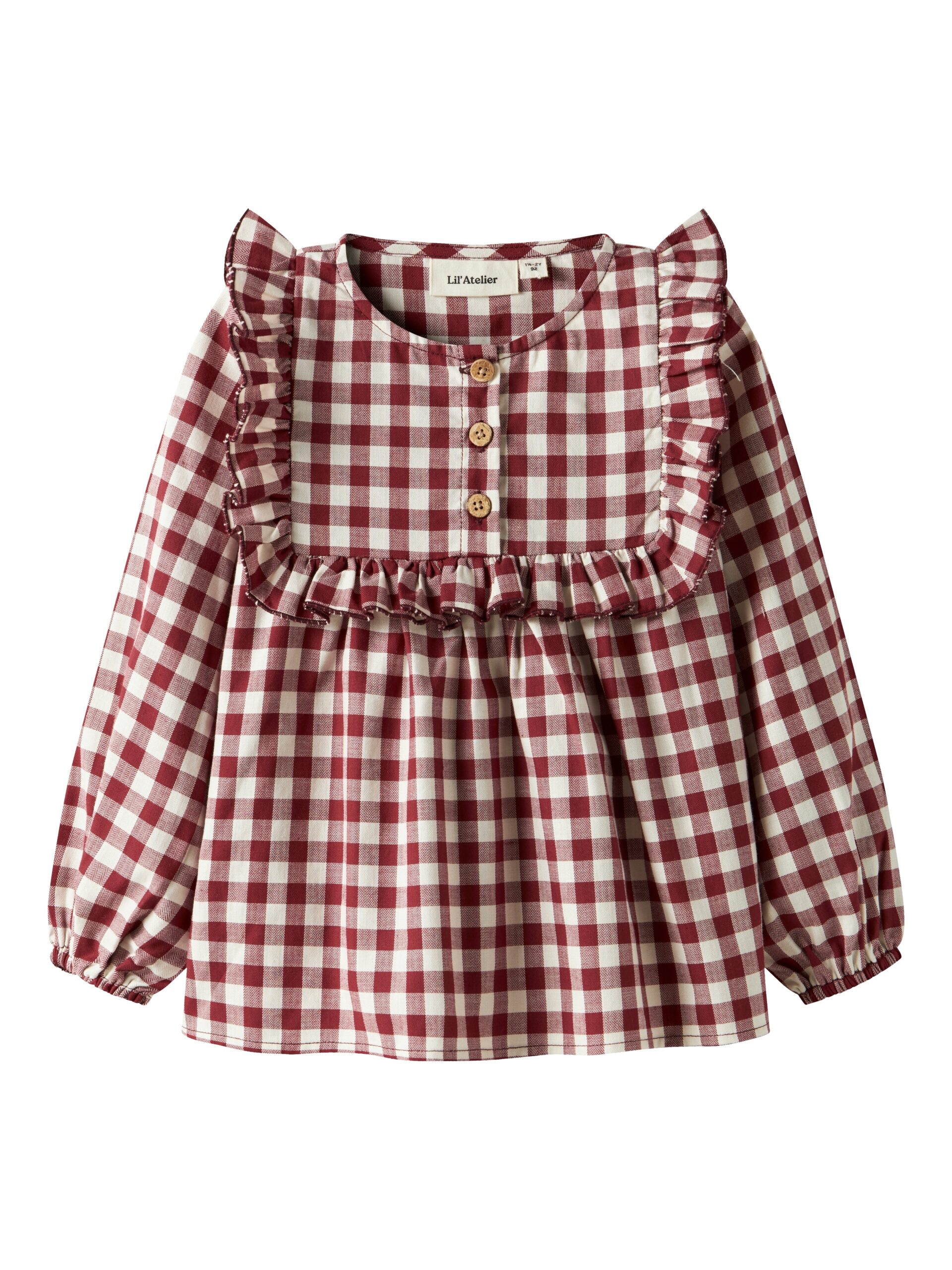 Lil Atelier Rio Ls Loose Shirt Red Dahlia 92 Cm