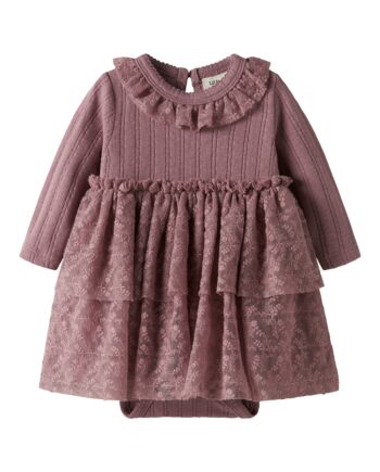 Lil Atelier Robelle Ls Body Dress Nostalgia Rose 56 Cm