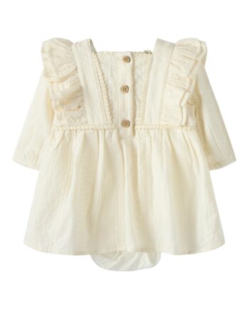 Lil Atelier Roso Ls Body Dress Turtledove 56 Cm