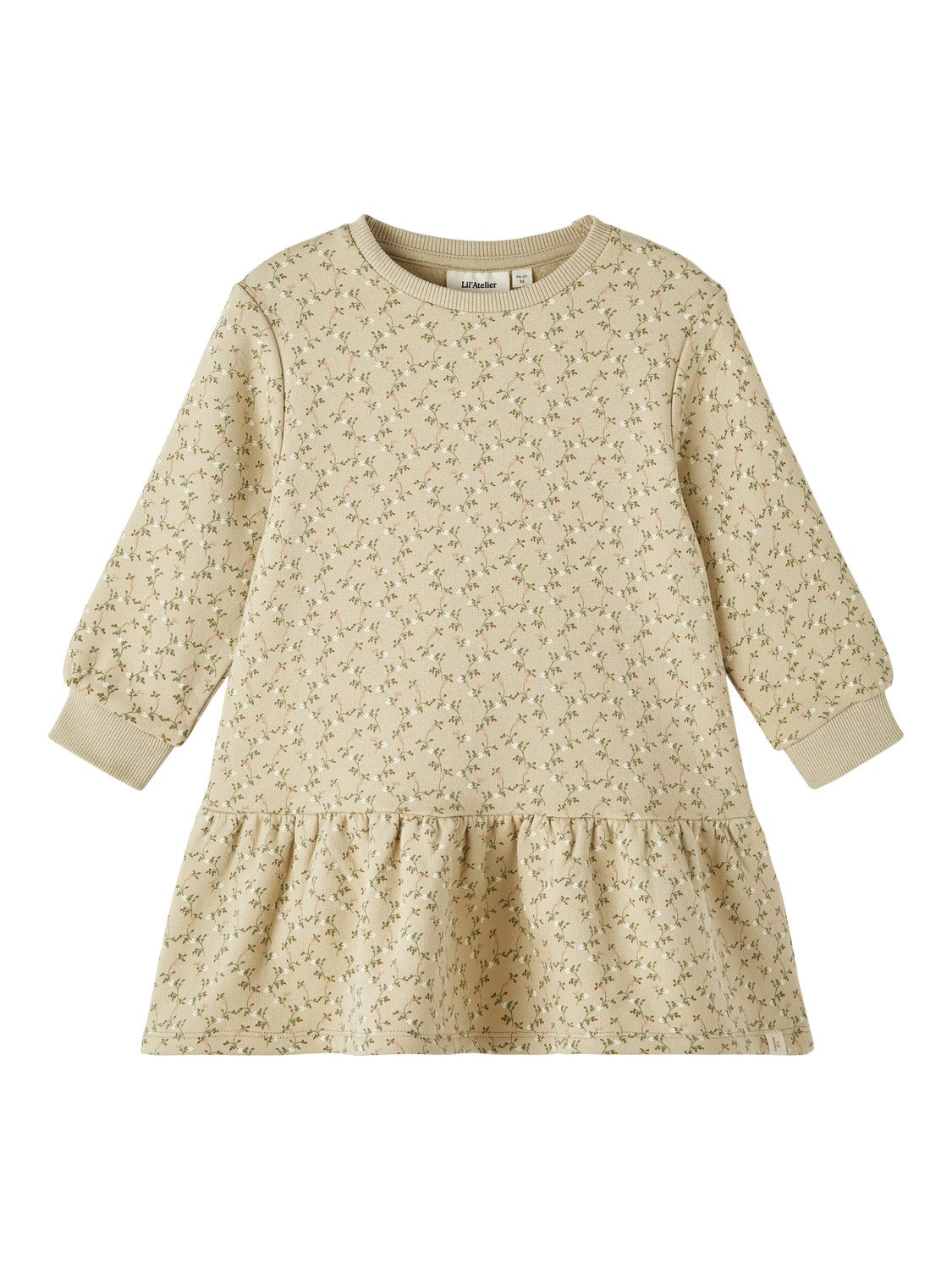 Lil Atelier Selma Loose Dress Moss Gray 92 Cm