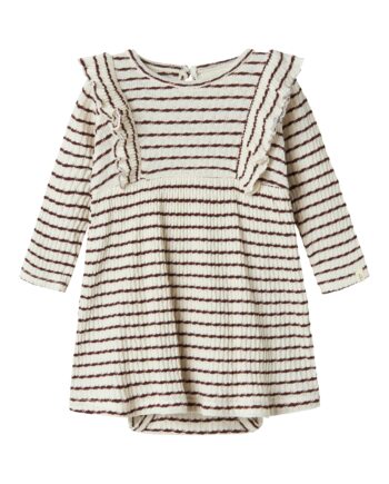 Lil Atelier Sophia Ls Body Dress Hot Chocolate 56 Cm
