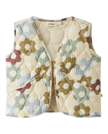 Lil Atelier Talia Quilt Vest Coconut Milk 92 Cm