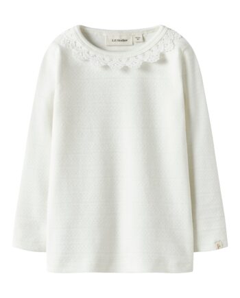 Lil Atelier Tapia Ls Slim Top Coconut Milk 92 Cm