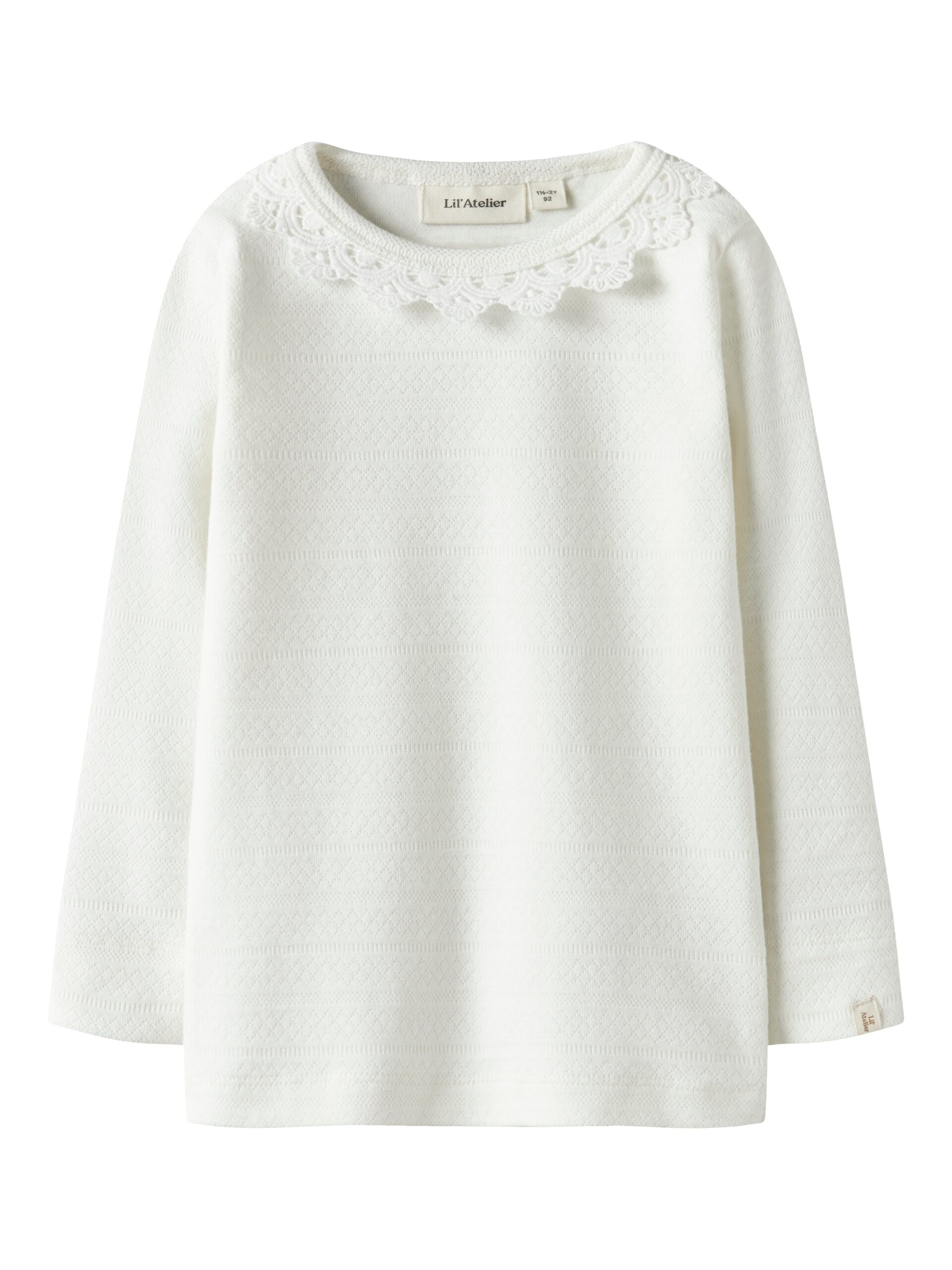 Lil Atelier Tapia Ls Slim Top Coconut Milk 92 Cm