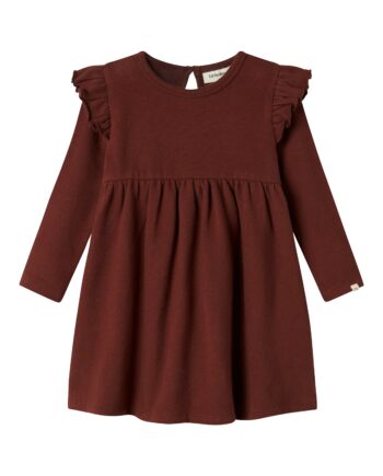 Lil Atelier Thora Hee Dress Hot Chocolate 92 Cm