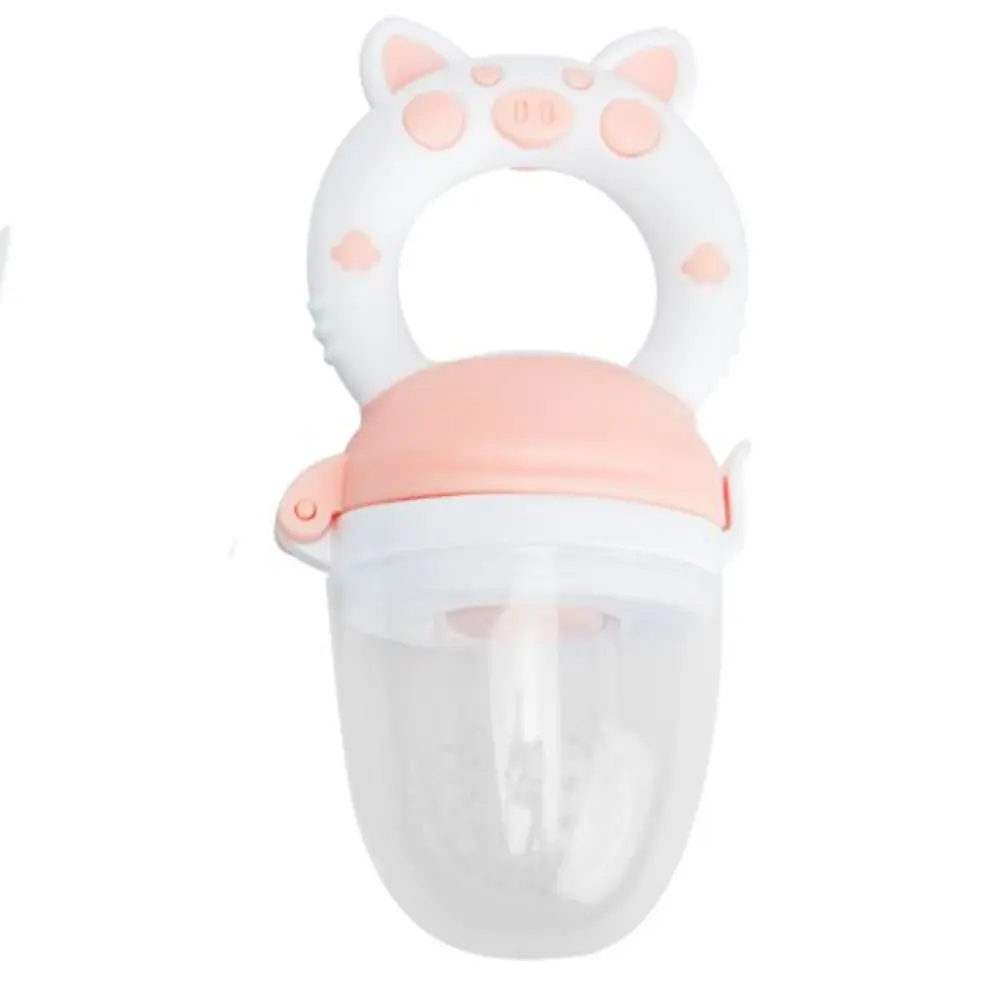Food Feeder Mad Sut Med Blødt Greb Rosa