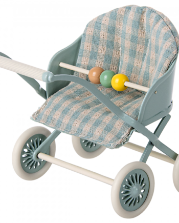 Maileg Klapvogn Baby Mus Mint