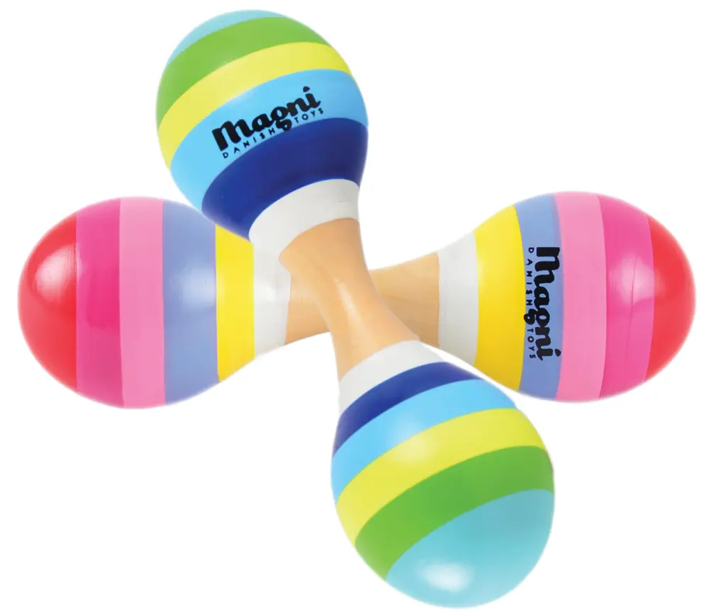 Maracas Dobbelt Med Striber Stk