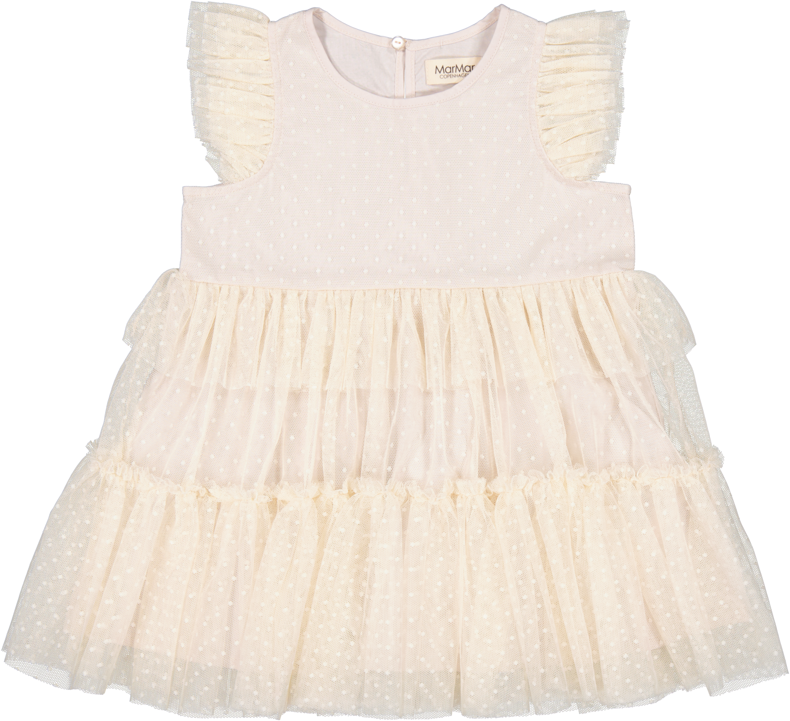 Marmar Dalvina Tulle Dotty Dress Vanilla 74 Cm 29 Mdr