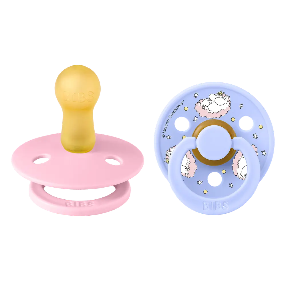 Moomins Colour Sut 2pk Latex Str Baby Pink