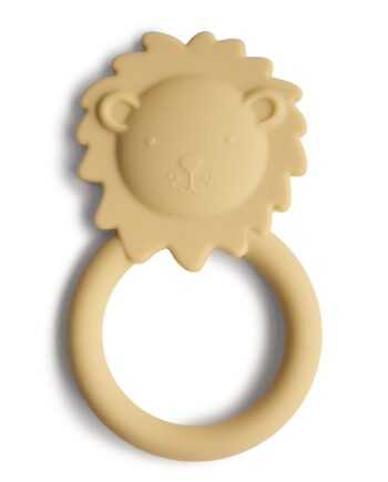 Mushie Teether Lion Soft Yellow