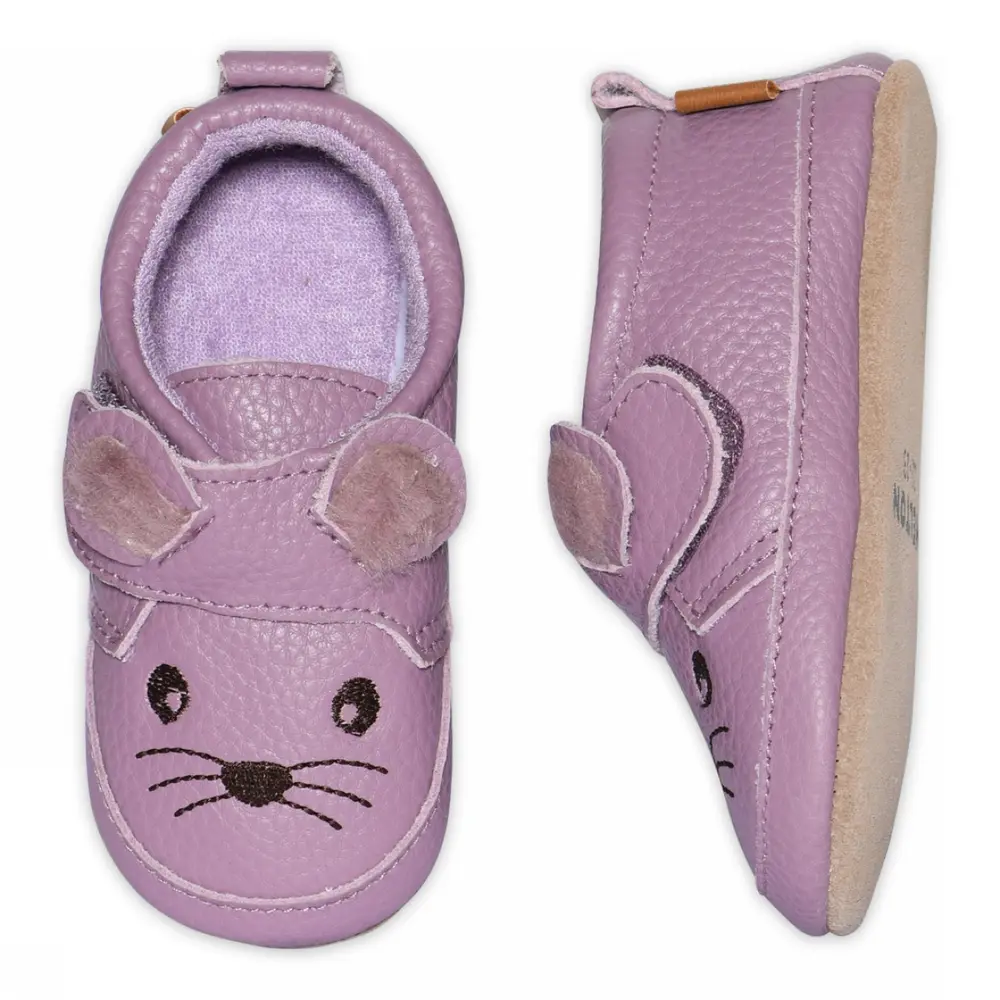 Musse Læder Slippers Heather Mauve 24 25