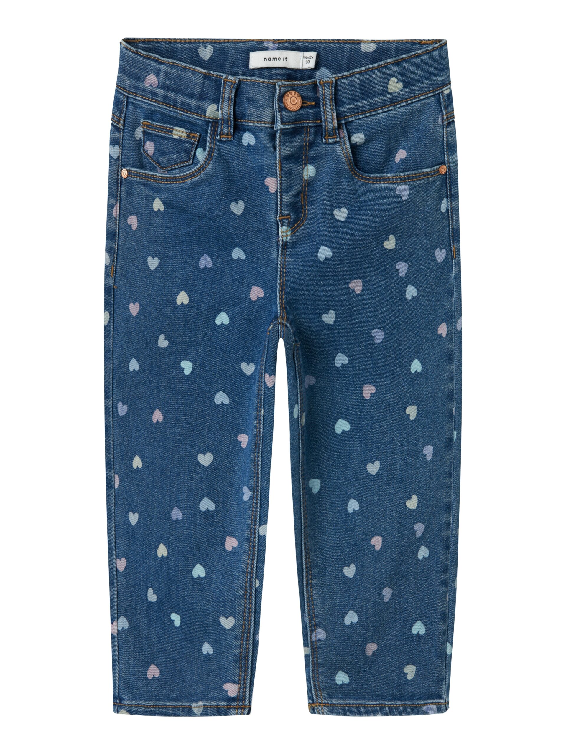 Name It Bella Mom Shaped Jeans Noos Denim Blue Hearts 80 Cm