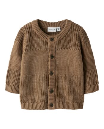 Name It Boys Knit Cardigan Toasted Coconut 50 Cm