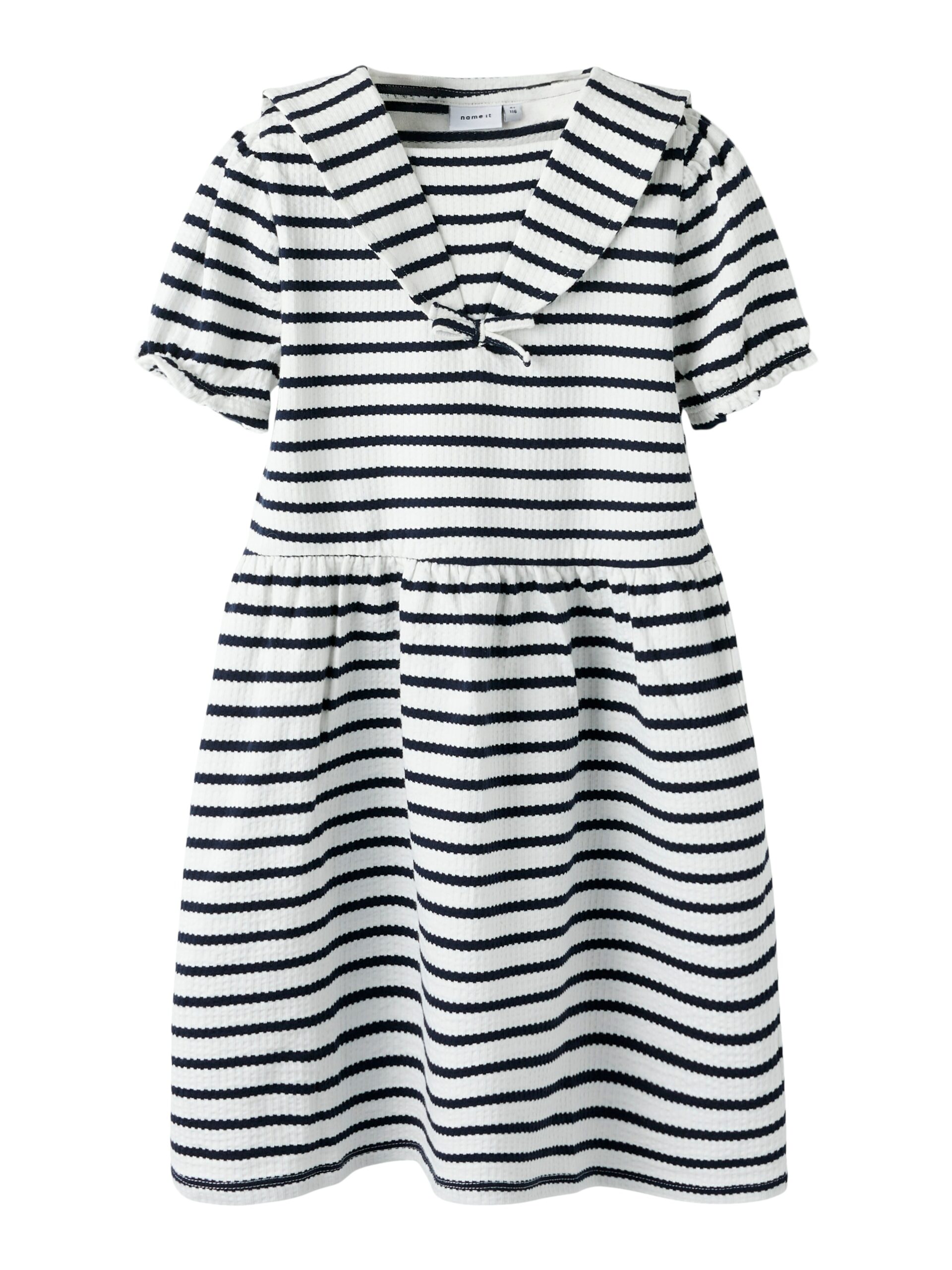 Name It Kattie Ss Dress Cloud Dancer Sky Captain 92 Cm