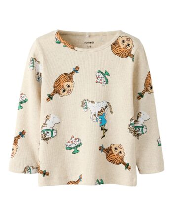 Name It Soca Pippi Ls Top Peyote Melange 92 Cm