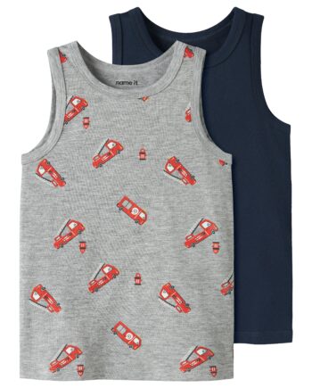 Name It Tank Top 2pak Grey Firetruck Noos Grey Melange 86 Cm