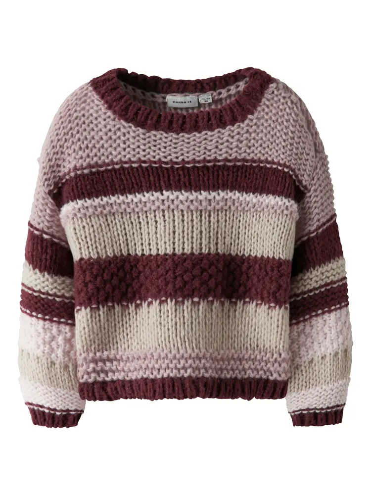 Oline Striktrøje Burgundy 92